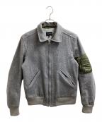 wings+hornsウィングスアンドホーン）の古着「異素材切替ブルゾン / W1-4150」｜グレー