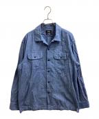 SHIPS×CORNERWEARシップス×コーナーウェア）の古着「シャンブレーオープンカラーシャツ / 111-17-0050 / USA製」｜ブルー