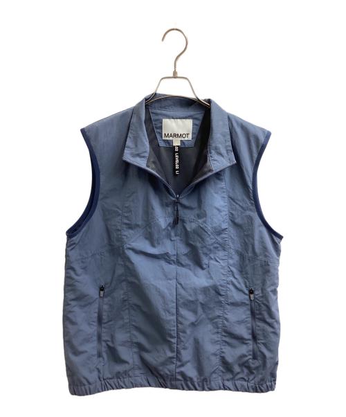 Marmot Capital（マーモット キャピタル）MARMOT CAPITAL (マーモット キャピタル) CURVE STITCH NYLON VEST BLUE / カーブステッチ ナイロンベスト ブルー / 25SS-L2-06 ブルー サイズ:Lの古着・服飾アイテム
