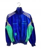 adidasアディダス）の古着「ベロアトラックジャケット / 80s フランス製 / VENTEX社製」｜ブルー