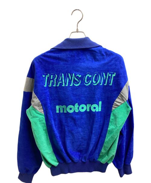 adidas（アディダス）adidas (アディダス) ベロアトラックジャケット / 80s フランス製 / VENTEX社製 ブルー サイズ:180の古着・服飾アイテム