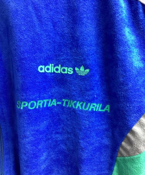 adidas（アディダス）adidas (アディダス) ベロアトラックジャケット / 80s フランス製 / VENTEX社製 ブルー サイズ:180の古着・服飾アイテム