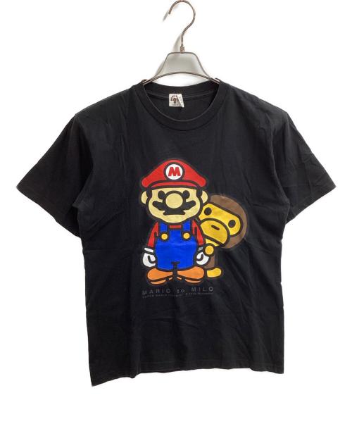 BABY MiLO（ベビーマイロ）BABY MiLO (ベビーマイロ) PRINT T-SHIRT MARIO / マリオ プリントＴシャツ ブラック サイズ:Mの古着・服飾アイテム