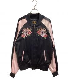 CHARM'S（チャームス）の古着「スカジャン / PINK PANTHER / ピンクパンサー」｜ブラック