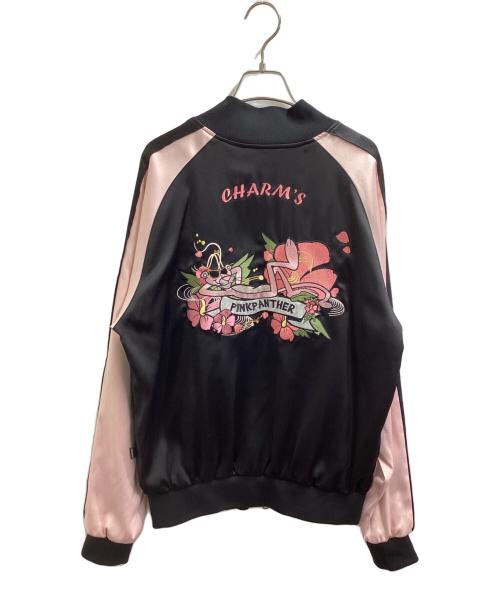 CHARM'S（チャームス）CHARM'S　 (チャームス) スカジャン / PINK PANTHER / ピンクパンサー ブラック サイズ:表記無しの古着・服飾アイテム