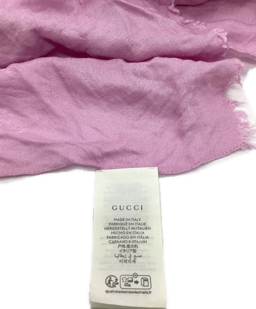 GUCCI（グッチ）GUCCI (グッチ) GGロゴストール　/　165904 3G646 ピンクの古着・服飾アイテム