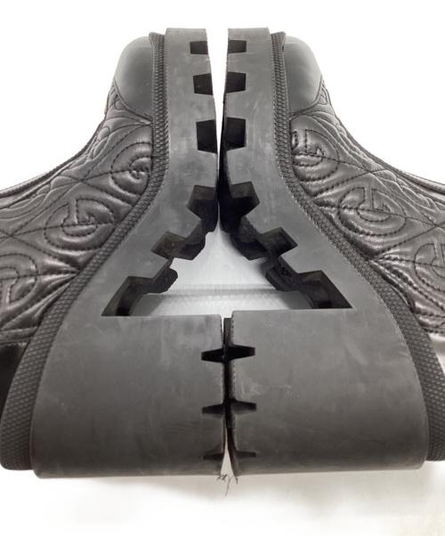 GUCCI（グッチ）GUCCI　 (グッチ) Gランバスレザーミッドヒールアンクルブーツ / イタリア製  ブラック サイズ:36 1/2の古着・服飾アイテム