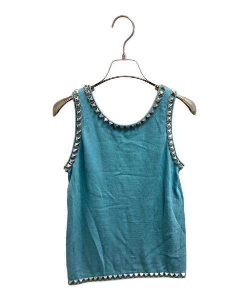 Hysteric Glamour（ヒステリックグラマー）Hysteric Glamour (ヒステリックグラマー) スタッズノースリーブカットソー / 2NV-1730 ブルー サイズ:Freeの古着・服飾アイテム