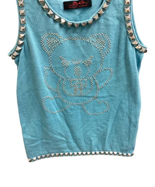 Hysteric Glamour（ヒステリックグラマー）Hysteric Glamour (ヒステリックグラマー) スタッズノースリーブカットソー / 2NV-1730 ブルー サイズ:Freeの古着・服飾アイテム