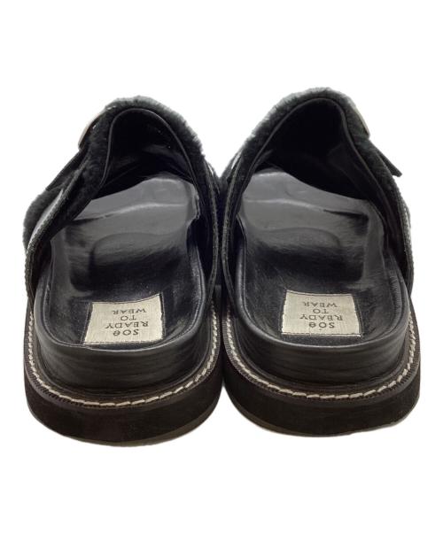 Soe（ソーイ）SOE  (ソーイ) ONE BACKLE FUR SANDAL / ファーサンダル / 1201-02-003 ブラック サイズ:1の古着・服飾アイテム
