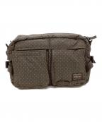 HEAD PORTERヘッドポーター）の古着「ドット柄ウエストバッグ / ショルダーバック」｜ブラウン