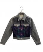 ROBE DE CHAMBRE COMME DES GARCONSローブドシャンブル コムデギャルソン）の古着「切替デニムジャケット/RJ-10017M/ AD1999」｜グレー