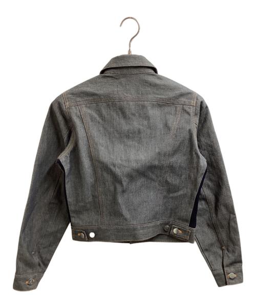 ROBE DE CHAMBRE COMME DES GARCONS（ローブドシャンブル コムデギャルソン）ROBE DE CHAMBRE COMME DES GARCONS (ローブドシャンブル コムデギャルソン) 切替デニムジャケット/	RJ-10017M/ AD1999 グレー サイズ:Mの古着・服飾アイテム