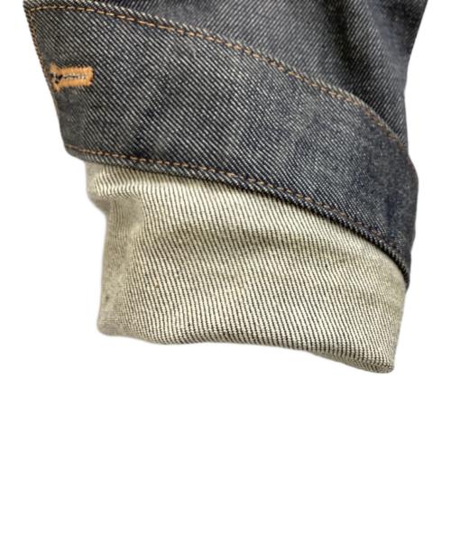 ROBE DE CHAMBRE COMME DES GARCONS（ローブドシャンブル コムデギャルソン）ROBE DE CHAMBRE COMME DES GARCONS (ローブドシャンブル コムデギャルソン) 切替デニムジャケット/	RJ-10017M/ AD1999 グレー サイズ:Mの古着・服飾アイテム