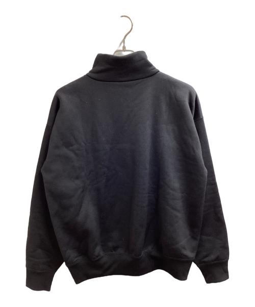 AURALEE（オーラリー）AURALEE (オーラリー) BAGGY POLYESTER SWEAT HALF ZIP P/O / ハーフジップ プルオーバー スウェット ブラック サイズ:3の古着・服飾アイテム