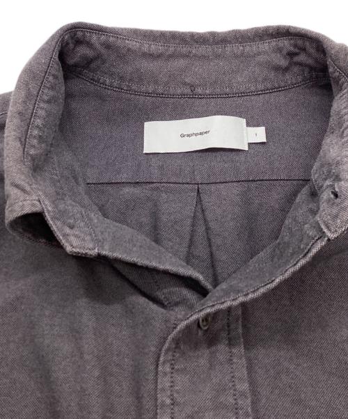 Graphpaper（グラフペーパー）Graphpaper (グラフペーパー) Oxford L/S B.D Box Shirt / オックスフォード ボタンダウンシャツ グレー サイズ:1の古着・服飾アイテム