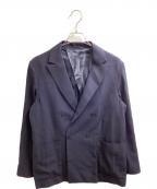 TOMORROW LANDトゥモローランド）の古着「クリアツイル ダブルブレステッド4Bジャケット/63-07-31-07402」｜ネイビー