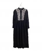 ne quittez pasヌキテパ）の古着「エンブロイダリー ワンピース  / 刺繍ワンピース / 010412GA3」｜ブラック
