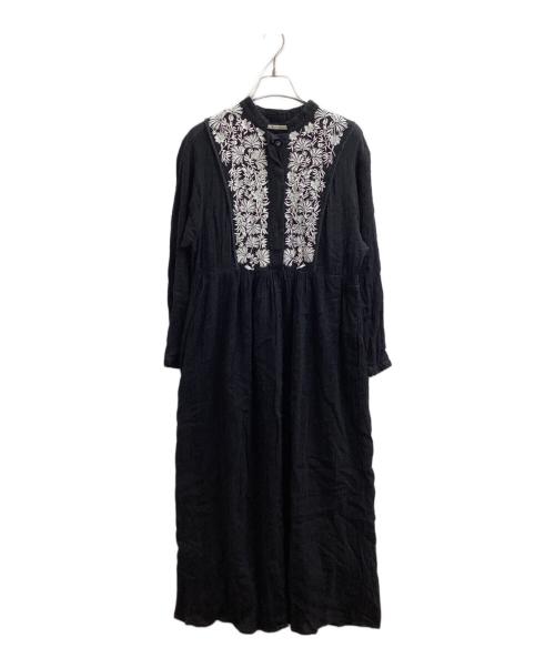 ne quittez pas（ヌキテパ）ne quittez pas (ヌキテパ) エンブロイダリー ワンピース  / 刺繍ワンピース / 010412GA3 ブラック サイズ:表記なしの古着・服飾アイテム