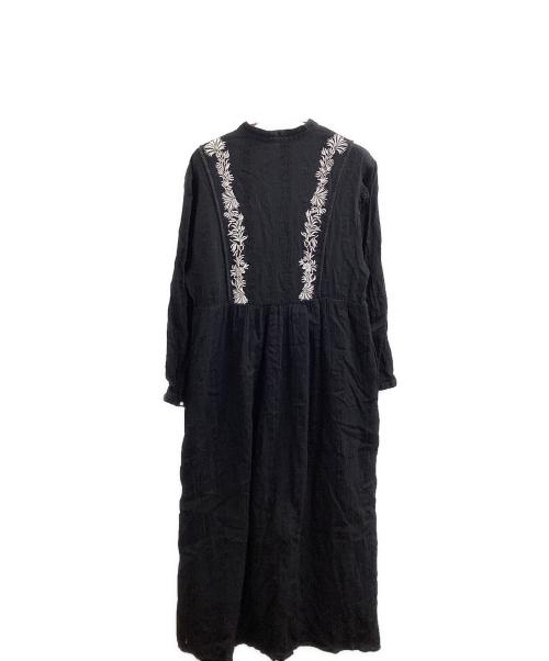 ne quittez pas（ヌキテパ）ne quittez pas (ヌキテパ) エンブロイダリー ワンピース  / 刺繍ワンピース / 010412GA3 ブラック サイズ:表記なしの古着・服飾アイテム