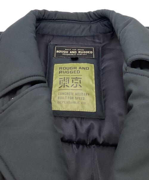 ROUGH AND RUGGED（ラフアンドラゲッド）ROUGH AND RUGGED　 (ラフアンドラゲッド) ナイロンダブルライダースジャケット / プリマロフトジャケット / 23AW ブラック サイズ:3の古着・服飾アイテム