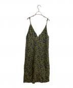 SACRAサクラ）の古着「フラワーリーフプリントワンピース / 122611041」｜ネイビー×グリーン