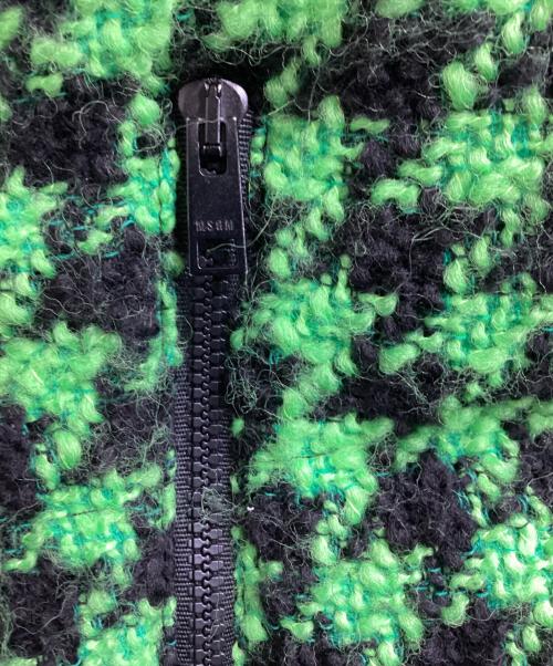 MSGM（エムエスジーエム）MSGM (エムエスジーエム) Tweed Down Jacket Green / ツイードダウンジャケット / 3341MDH27X / Made in ITALY / イタリア製 グリーン×ブラック サイズ:40の古着・服飾アイテム