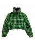 MSGM（エムエスジーエム）の古着「Tweed Down Jacket Green / ツイードダウンジャケット / 3341MDH27X / Made in ITALY / イタリア製」｜グリーン×ブラック
