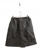 ISSEY MIYAKEイッセイミヤケ）の古着「Cotton-nylon blend button skirt gray / コットン×ナイロン ボタンスカート グレー / Made in JAPAN / 日本製 / IM01FG009」｜グレー