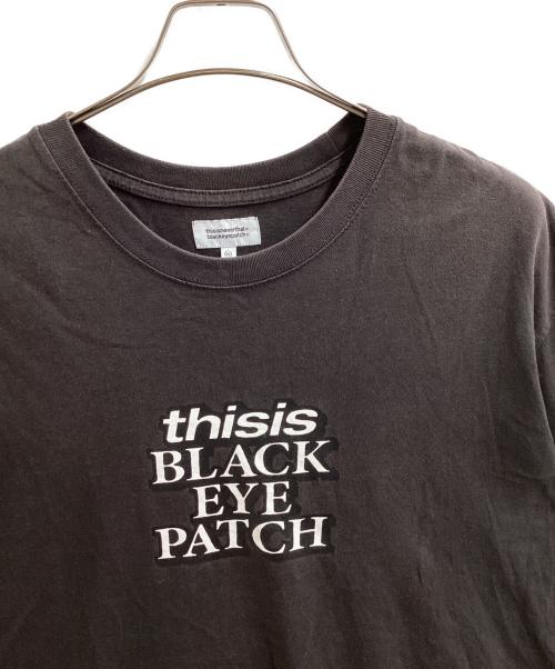 thisisneverthat（ディスイズネバーザット）thisisneverthat (ディスイズネバーザット) BlackEyePatch (ブラックアイパッチ) プリントTシャツ ブラック サイズ:XLの古着・服飾アイテム
