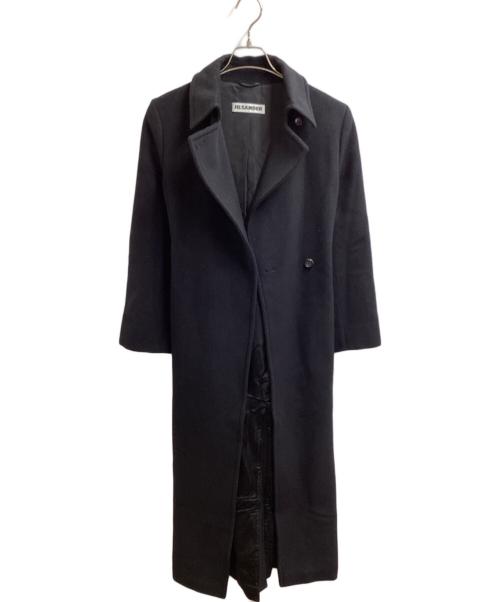 JIL SANDER（ジルサンダー）JIL SANDER (ジルサンダー) フラップウールコート ブラック サイズ:34の古着・服飾アイテム