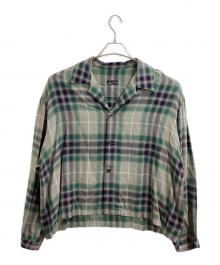 LAD MUSICIAN（ラッドミュージシャン）の古着「Open Collar Shirt / オープンカラーシャツ / 2122-119」｜グリーン