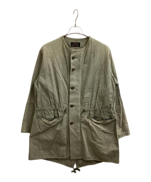 Varde77（バルデセブンティセブン）Varde77　 (バルデセブンティセブン) ノーカラーコート / 日本製 / MADE IN JAPAN カーキ サイズ:ONE SIZEの古着・服飾アイテム