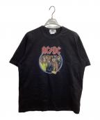 eYe COMME des GARCONS JUNYAWATANABE MAN×AC/DCアイ コム デ ギャルソン ジュンヤ ワタナベ マン×エーシー・ディーシー）の古着「綿度詰め天竺 製品プリントAC/DC Tシャツ / WO-T904 / AD2024 / 25SS」｜ブラック