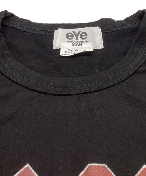 eYe COMME des GARCONS JUNYAWATANABE MAN（アイ コム デ ギャルソン ジュンヤ ワタナベ マン）eYe COMME des GARCONS JUNYAWATANABE MAN AC/DC (エーシー・ディーシー) 綿度詰め天竺 製品プリントAC/DC Tシャツ / WO-T904 / AD2024 / 25SS ブラック サイズ:XLの古着・服飾アイテム