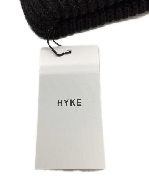 HYKE（ハイク）HYKE (ハイク) RIBBED KNIT WOOL BEANIE BLACK / リブニット ウールビーニー ブラック / 11085-0199 /  ブラック 未使用品の古着・服飾アイテム