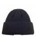 HYKE（ハイク）の古着「RIBBED KNIT WOOL BEANIE BLACK / リブニット ウールビーニー ブラック / 11085-0199 / 」｜ブラック
