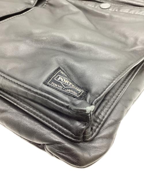 PORTER（ポーター）PORTER (ポーター) TANKER LEATHER  BRIEFCASE / タンカー レザー ブリーフケース / 383-08798 ブラックの古着・服飾アイテム