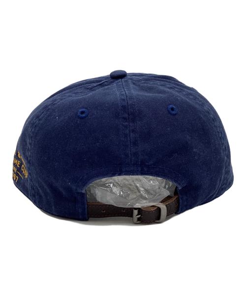 POLO RALPH LAUREN（ポロ・ラルフローレン）POLO RALPH LAUREN (ポロ・ラルフローレン) Crest Corduroy Bill Twill Ball Cap  / クレストコーデュロイビルツイルボールキャップ ネイビー×ブラウン サイズ:54cm～62cmの古着・服飾アイテム