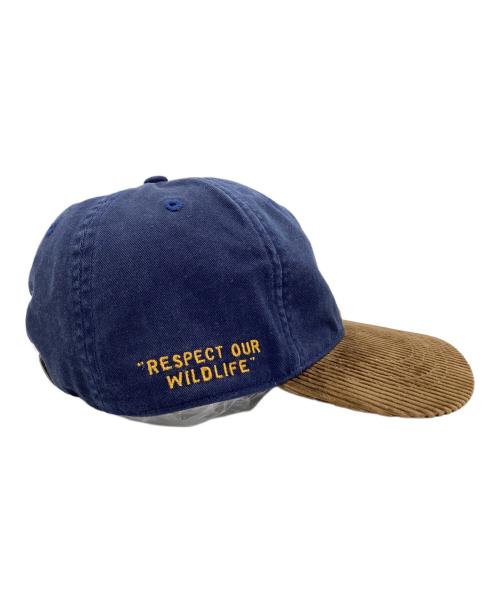 POLO RALPH LAUREN（ポロ・ラルフローレン）POLO RALPH LAUREN (ポロ・ラルフローレン) Crest Corduroy Bill Twill Ball Cap  / クレストコーデュロイビルツイルボールキャップ ネイビー×ブラウン サイズ:54cm～62cmの古着・服飾アイテム
