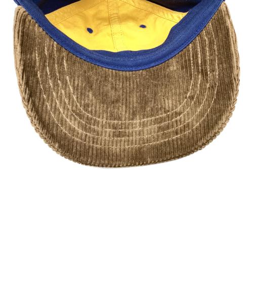 POLO RALPH LAUREN（ポロ・ラルフローレン）POLO RALPH LAUREN (ポロ・ラルフローレン) Crest Corduroy Bill Twill Ball Cap  / クレストコーデュロイビルツイルボールキャップ ネイビー×ブラウン サイズ:54cm～62cmの古着・服飾アイテム