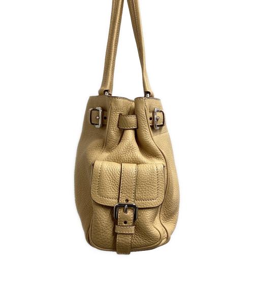 PRADA（プラダ）PRADA (プラダ) ヴィッテロダイノレザー トートバッグ / Vitello Dino Leather Tote Bag ブラウンの古着・服飾アイテム