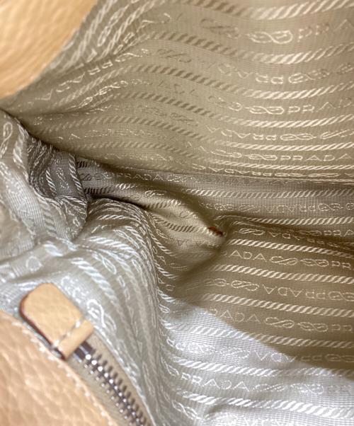 PRADA（プラダ）PRADA (プラダ) ヴィッテロダイノレザー トートバッグ / Vitello Dino Leather Tote Bag ブラウンの古着・服飾アイテム