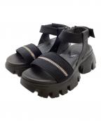 STACCATOスタッカート）の古着「Diver Rugged Sole Sandals1 / ジップデティールプラットフォームサンダル / 350FS137-7765」｜ブラック