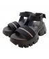 STACCATO（スタッカート）の古着「Diver Rugged Sole Sandals1 / ジップデティールプラットフォームサンダル / 350FS137-7765」｜ブラック
