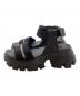 STACCATO (スタッカート) Diver Rugged Sole Sandals1 / ジップデティールプラットフォームサンダル / 350FS137-7765 ブラック サイズ:22.0cm：5000円