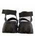 中古・古着 STACCATO (スタッカート) Diver Rugged Sole Sandals1 / ジップデティールプラットフォームサンダル / 350FS137-7765 ブラック サイズ:22.0cm：5000円