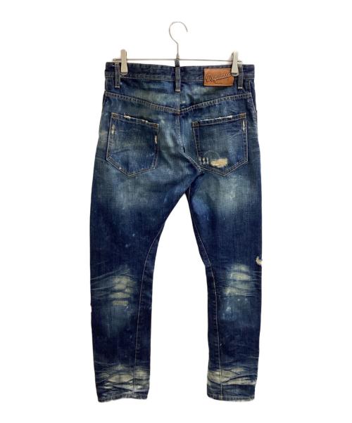 DSQUARED2（ディースクエアード）DSQUARED2 (ディースクエアード) ダメージ加工デニムパンツ / 71 LA388 / ここのえ期 ブルー サイズ:44の古着・服飾アイテム