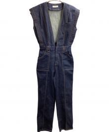 Ameri（アメリ）の古着「V NECK DENIM JUMPSUIT / 01210560400」｜インディゴ