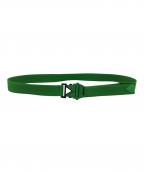 BOTTEGA VENETAボッテガベネタ）の古着「Vスナップバックルナイロンベルト」｜グリーン